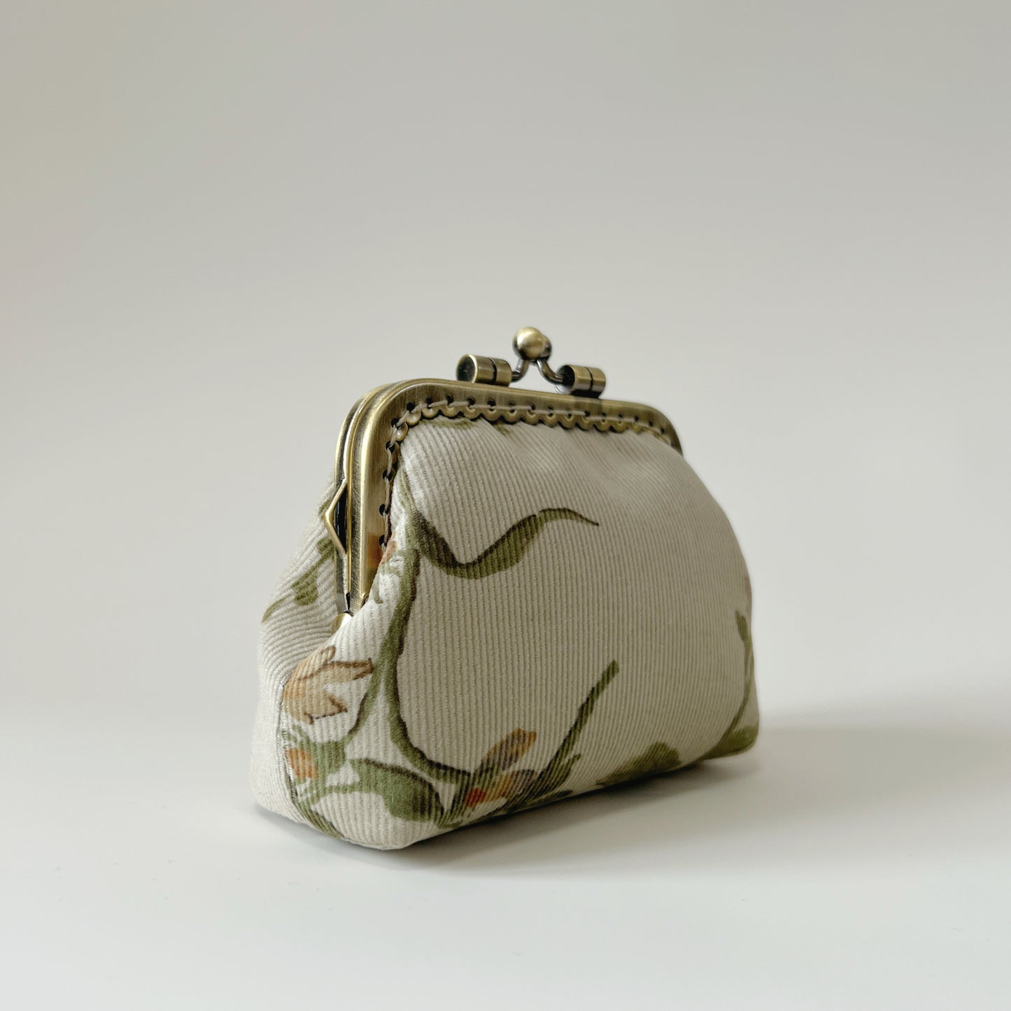 Vintage Forest - Handmade Fabric Kiss Lock Purse