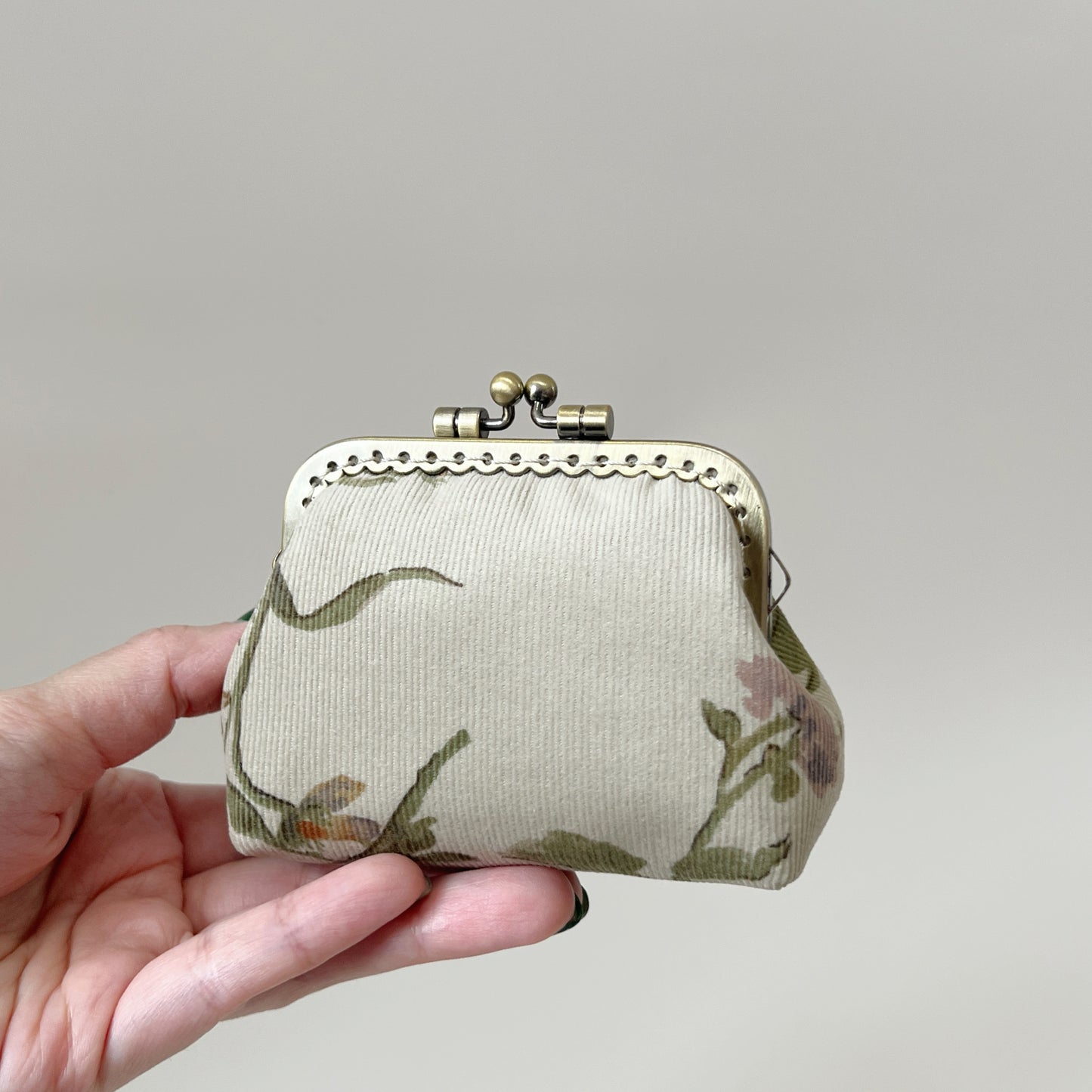Vintage Forest - Handmade Fabric Kiss Lock Purse