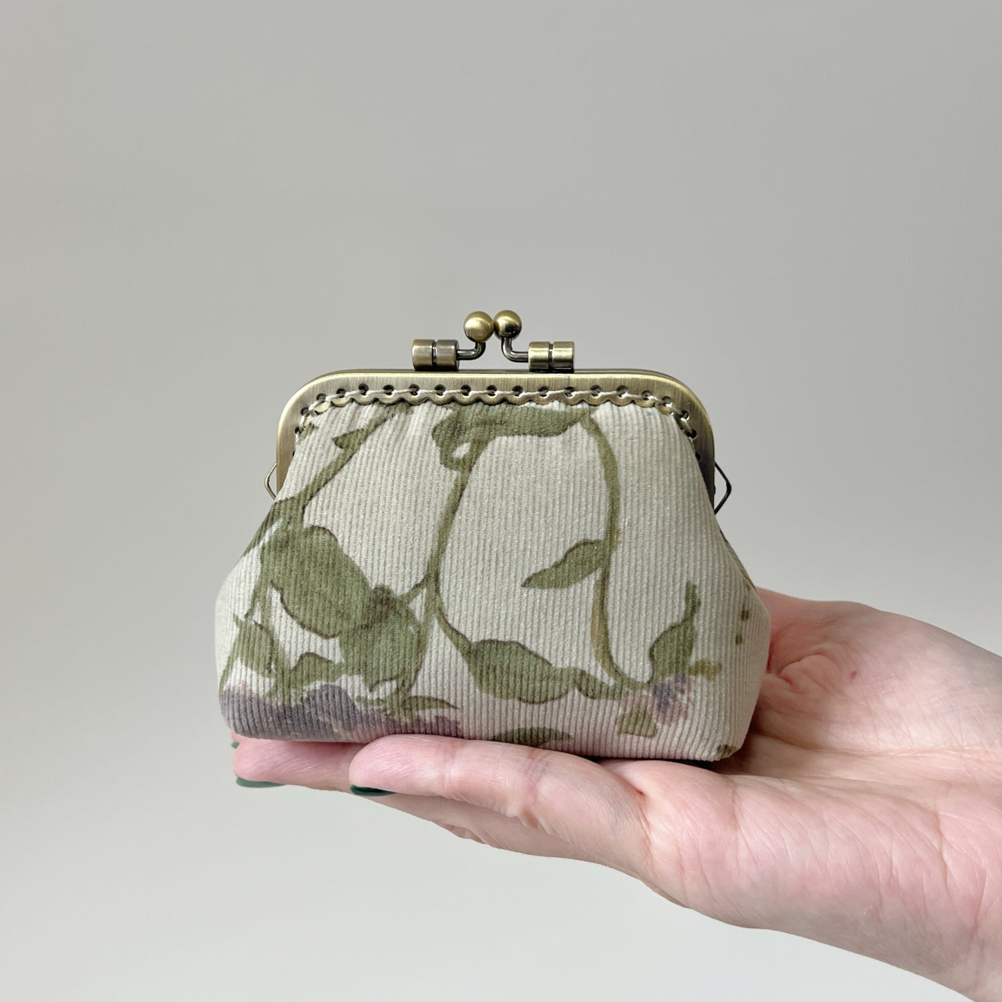 Vintage Forest - Handmade Fabric Kiss Lock Purse